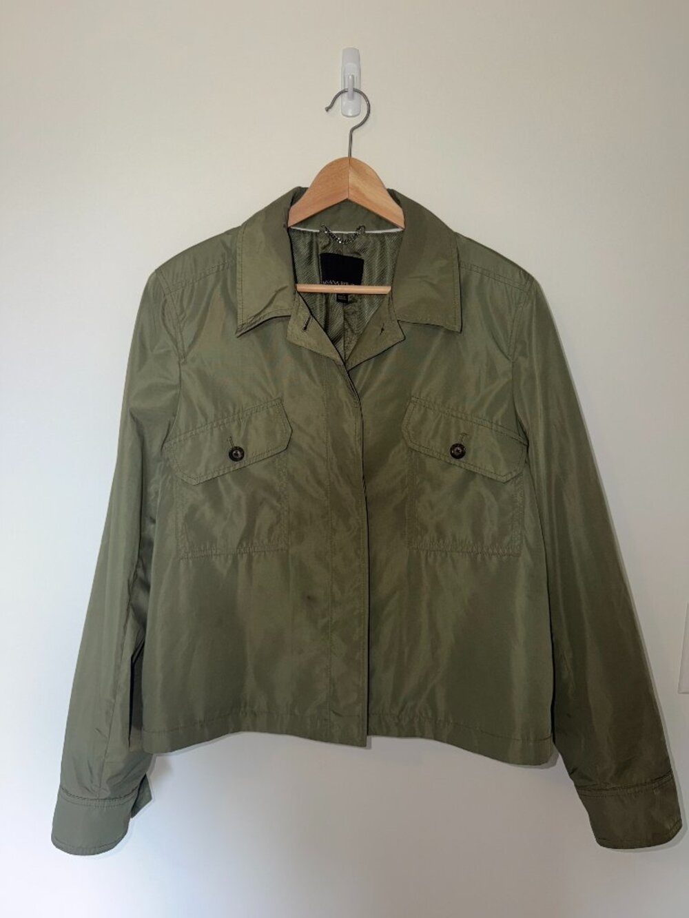 Banana Republic Lightweight Green Button Down Short Jacket